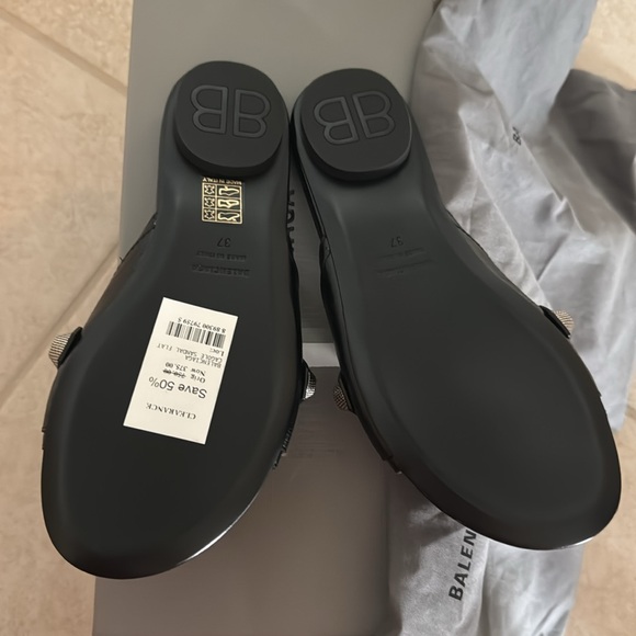 NIB Balenciaga Cagole Black Sandal size 37 - Picture 16 of 16